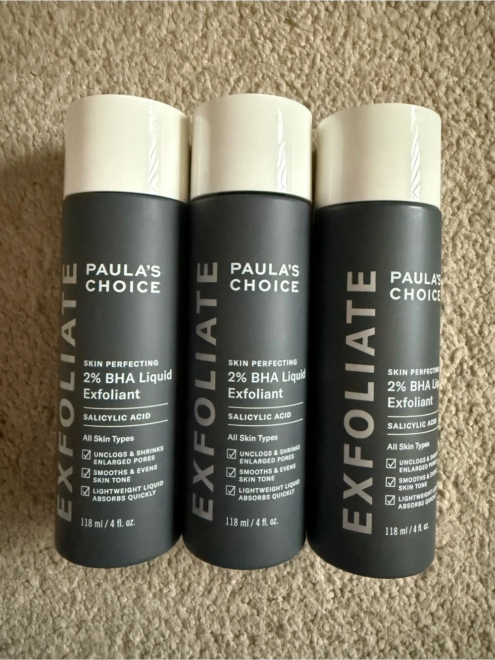 Paula’s Choice 2% BHA Liquid Exfoliant Salicylic Acid 118ml/4 Fl oz Lot of 3